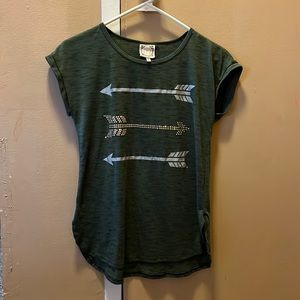 Army Green shirt with arrows size small